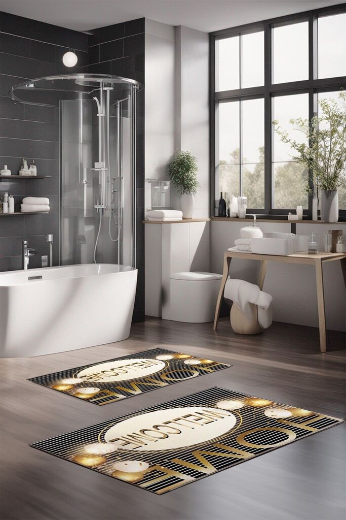 Комплет теписи за бања L'essentiel Maison CT-5161, 2 парчиња, шарени