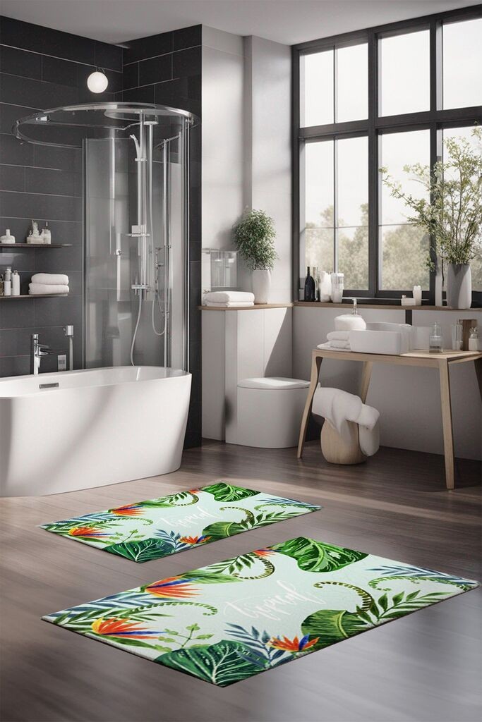 Комплет подлошки за бања L'essentiel Maison CT-5305, 2 парчиња, шарени