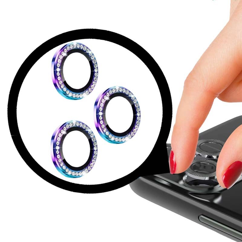 Заштитно стакло за камера - iPhone 13 Pro/13 Pro Max - Виножито кристали