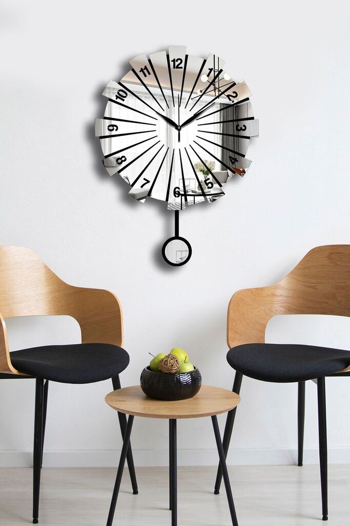 Wallity dzиден часовник Vlnt111Gu, 39x50 см, сребрена боја