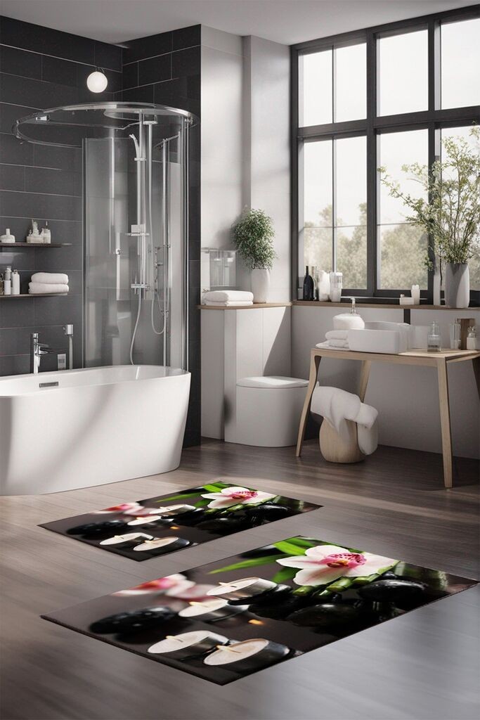 Комплет теписи за бања L'essentiel Maison CT-5186, 2 парчиња, шарени