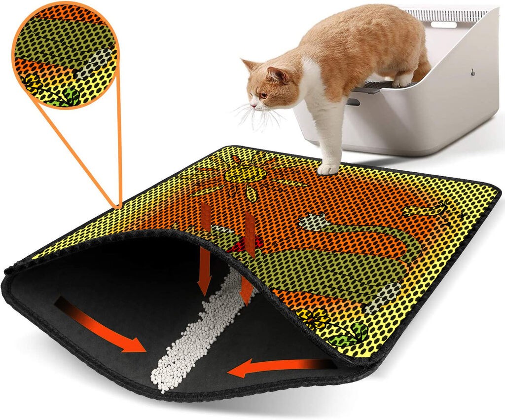 Aberto Design WC преграда за мачки Nrszn0183, 45 x 60 см, жолта