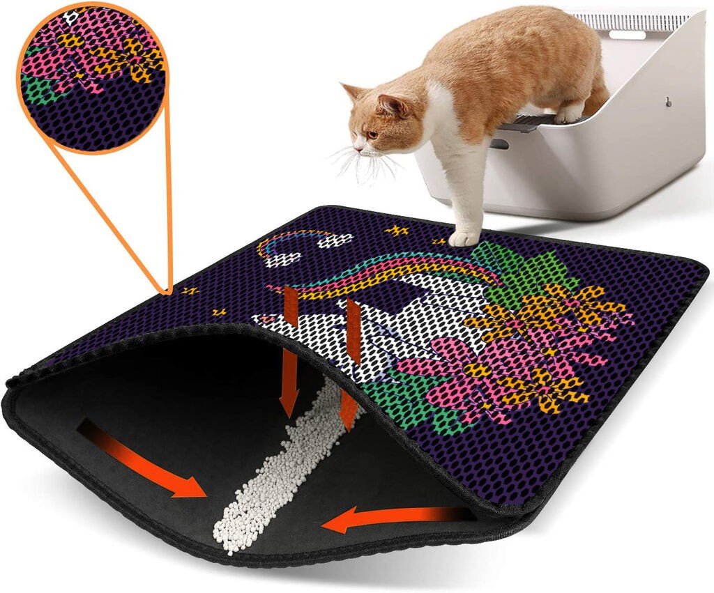 Тоалетна просторија за мачки Aberto Design Nrszn0052, 45 x 60 см, виолетова