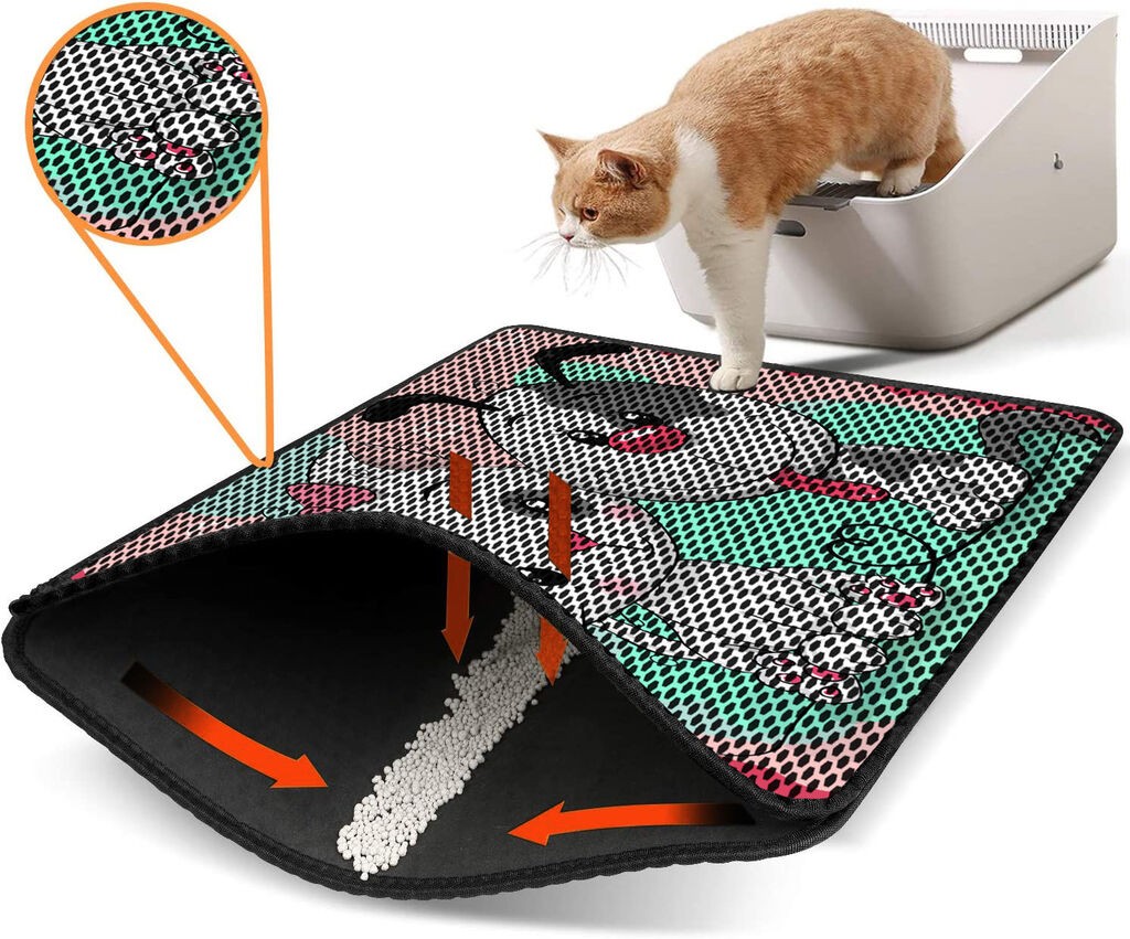 Aberto Design WC преграда за мачки Nrszn0067, 45 x 60 см, шарена