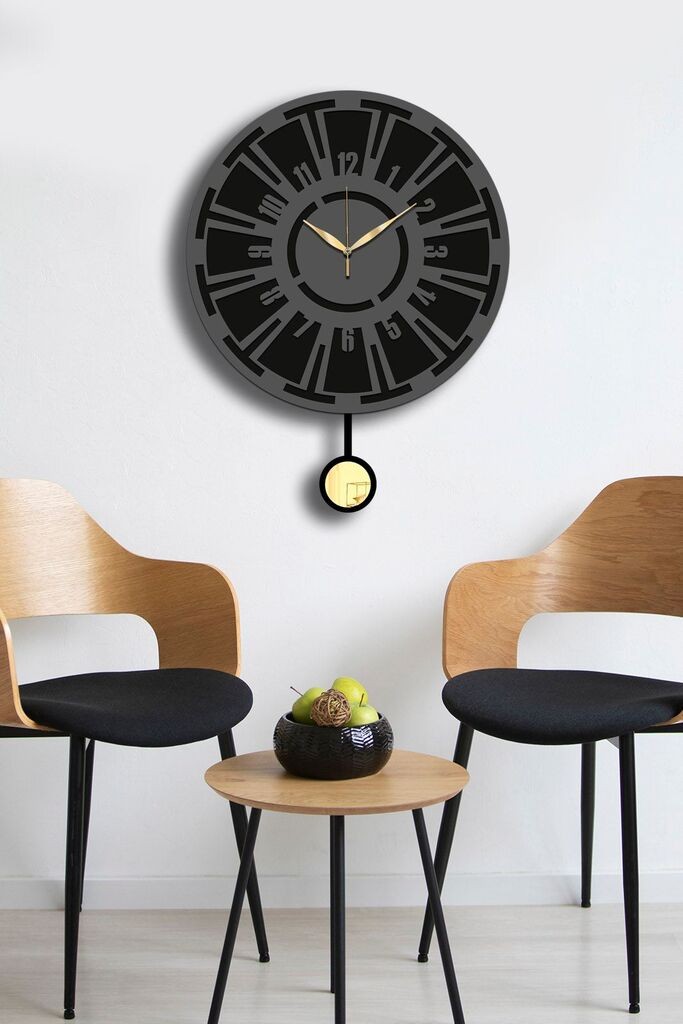 Wallity dzиден часовник Vlnt114Ant, 39x50 см, антрацит-златна