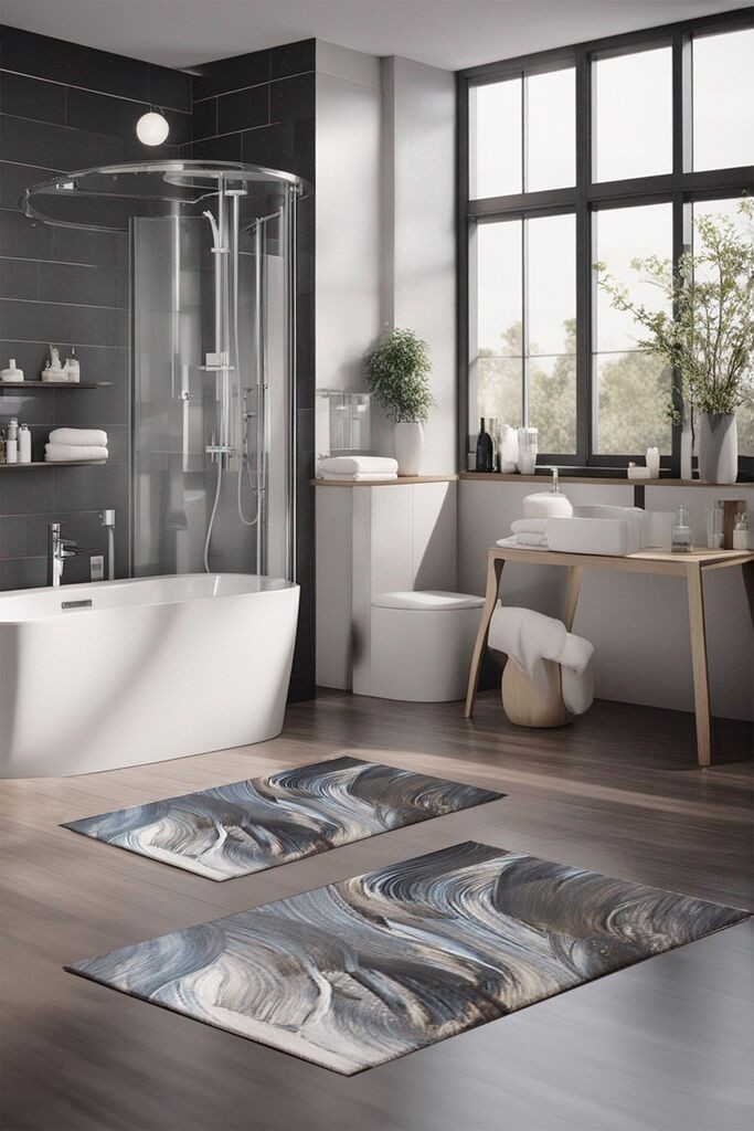 Комплет теписи за бања L'essentiel Maison CT-5036, 2 парчиња, шарени