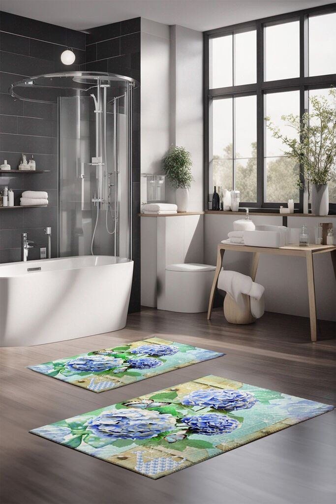 Комплет теписи за бања L'essentiel Maison CT-5257, 2 парчиња, шарени