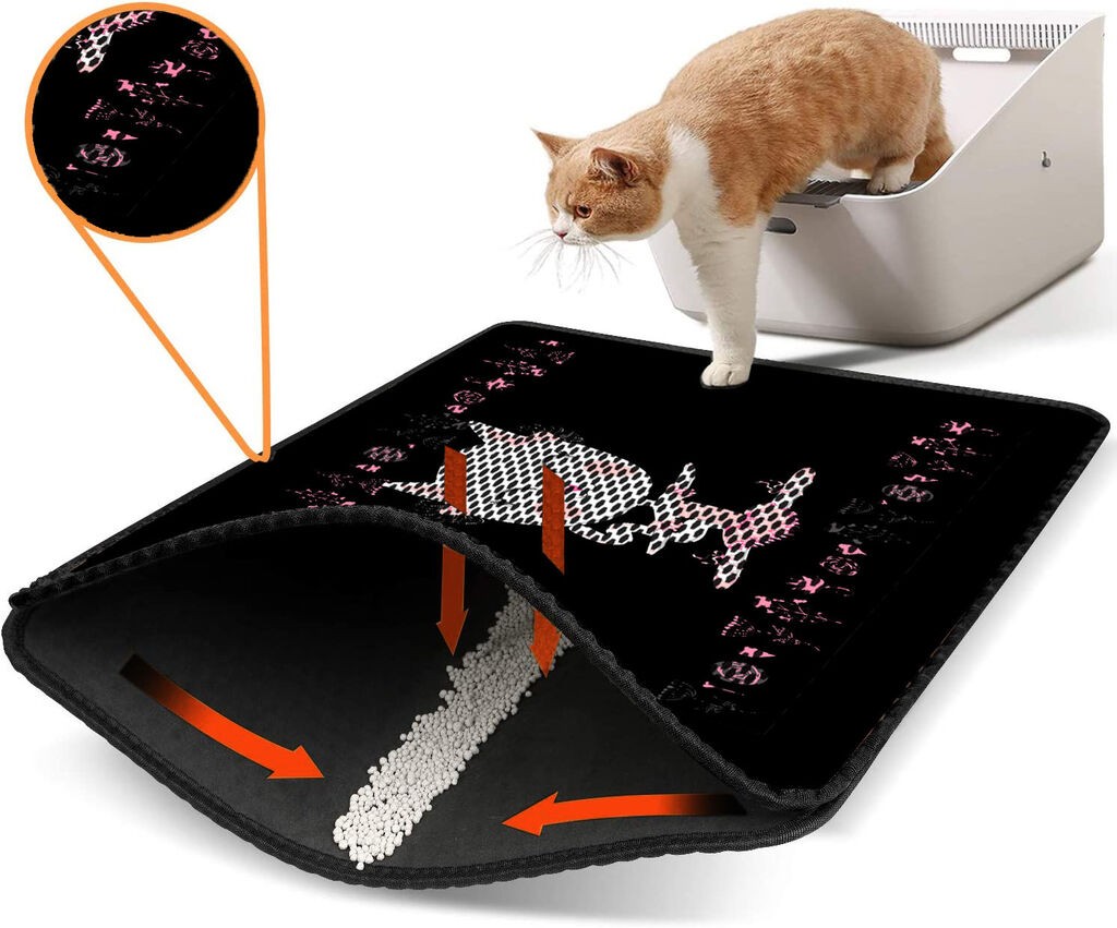 Тоалетна просторија за мачки Aberto Design Nrszn0029, 45 x 60 см, црна