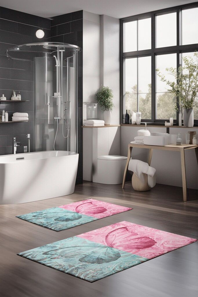 Комплет теписи за бања L'essentiel Maison CT-5217, 2 парчиња, шарени