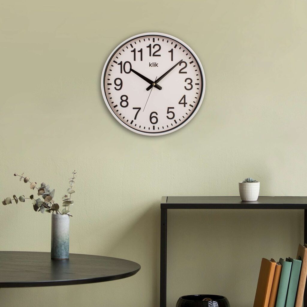 Wallity dzиден часовник Симплекс, 38x38 см, бел