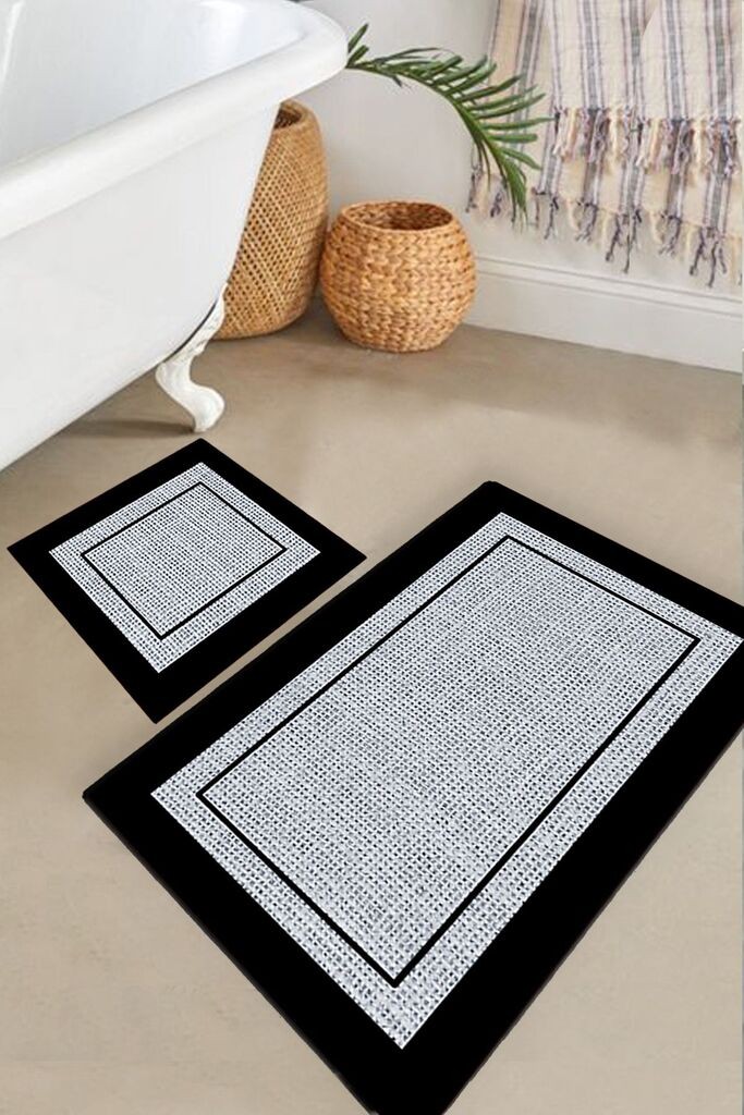 Комплет килим за бања L'essentiel Maison Regona, 2 парчиња, Сив