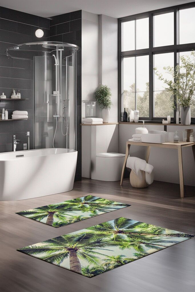 Комплет теписи за бања L'essentiel Maison CT-5192, 2 парчиња, шарени