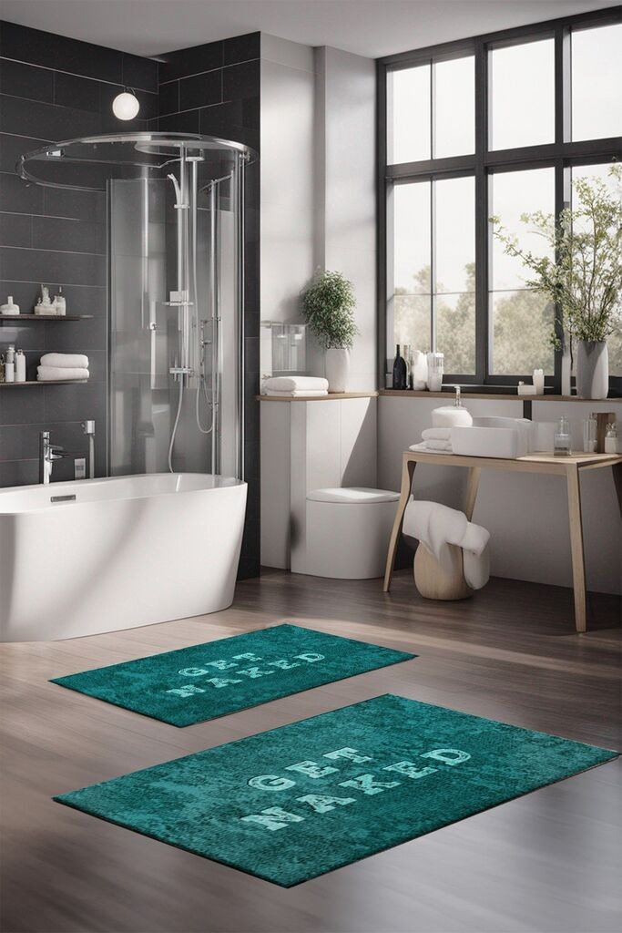 L'essentiel Maison Комплет килими за бања CT-5401, 2 парчиња, тиркизна