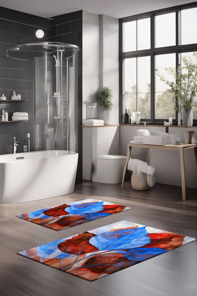 Комплет теписи за бања L'essentiel Maison CT-5412, 2 парчиња, шарени