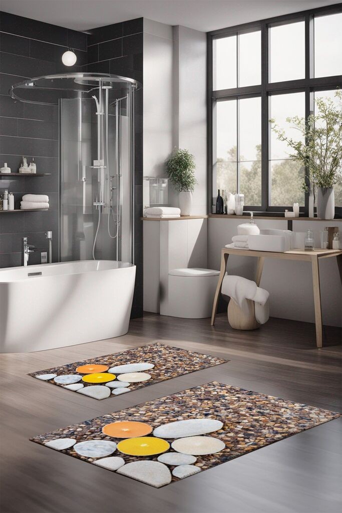 Комплет подлошки за бања L'essentiel Maison CT-5185, 2 парчиња, шарени