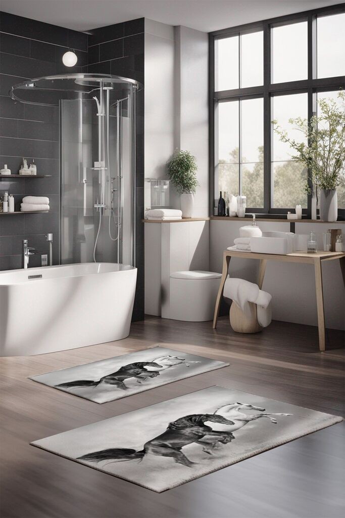 Комплет простирки за бања L'essentiel Maison CT-5131, 2 парчиња, сиви