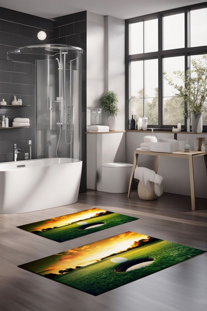 Комплет теписи за бања L'essentiel Maison CT-5147, 2 парчиња, шарени