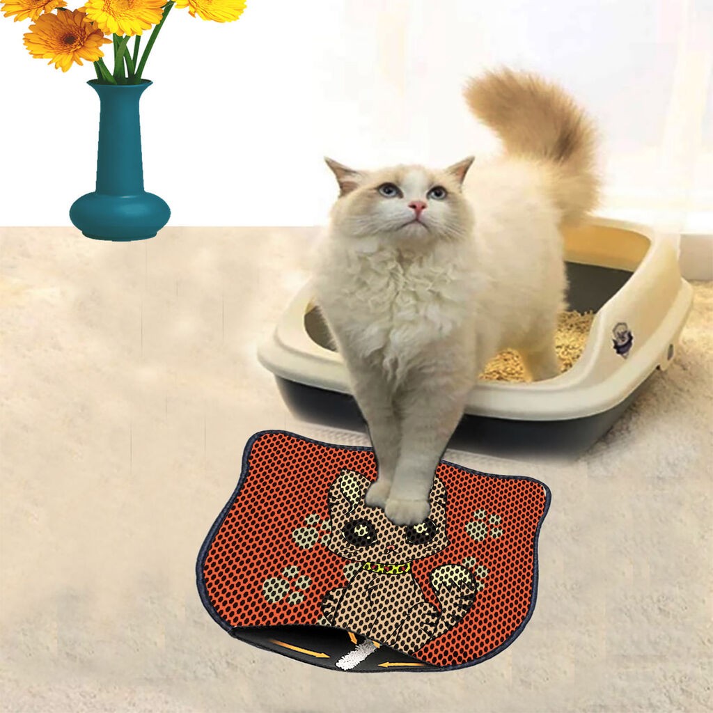 Тоалетна просторија за мачки Aberto Design Kdkafa0142, 40 x 50 см, портокалова