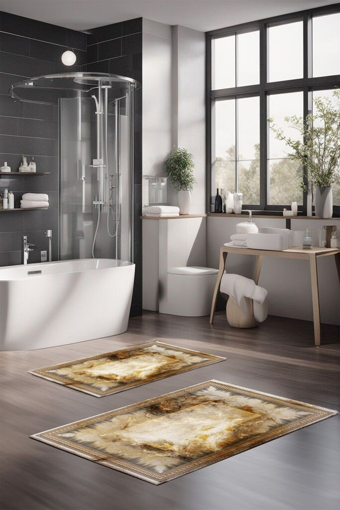 Комплет теписи за бања L'essentiel Maison CT-5098, 2 парчиња, шарени