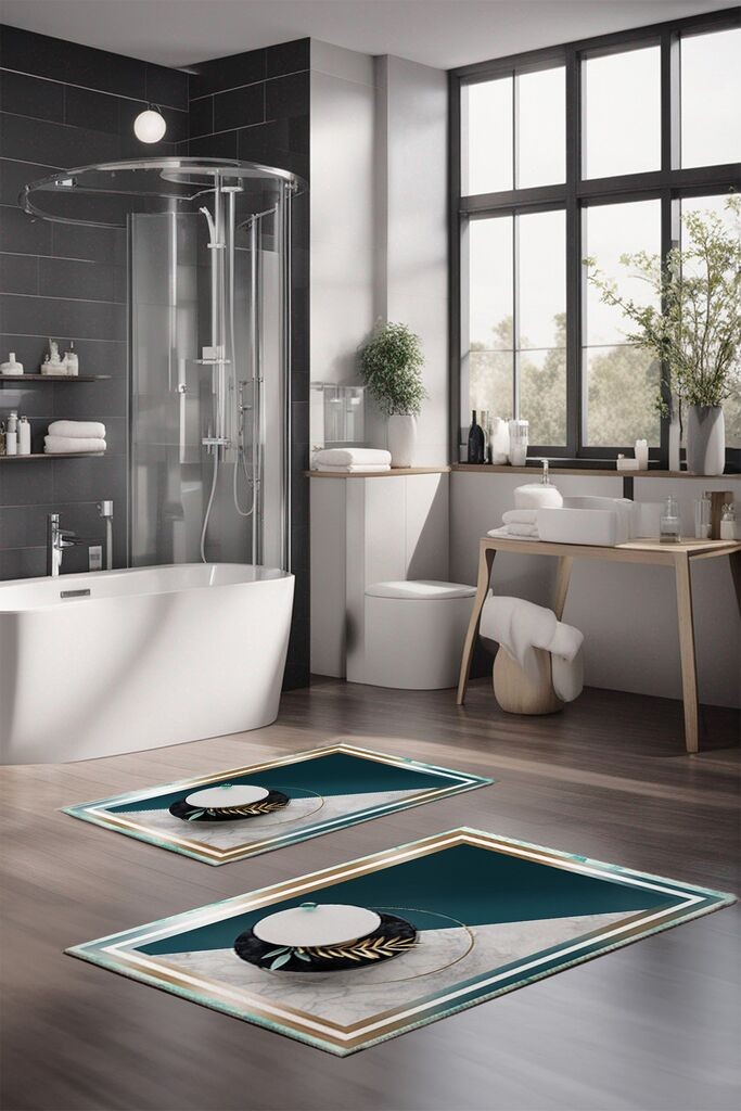 Комплет подлошки за бања L'essentiel Maison CT-5095, 2 парчиња, шарени