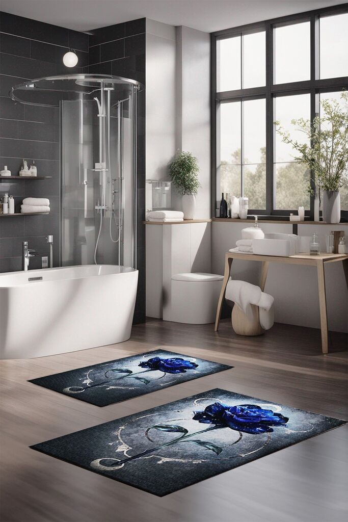 Комплет теписи за бања L'essentiel Maison CT-5386, 2 парчиња, сиви