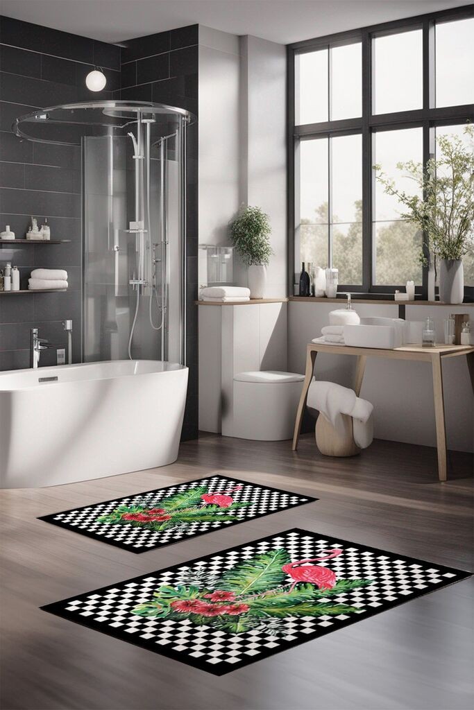 Комплет простирки за бања L'essentiel Maison CT-5272, 2 парчиња, шарени