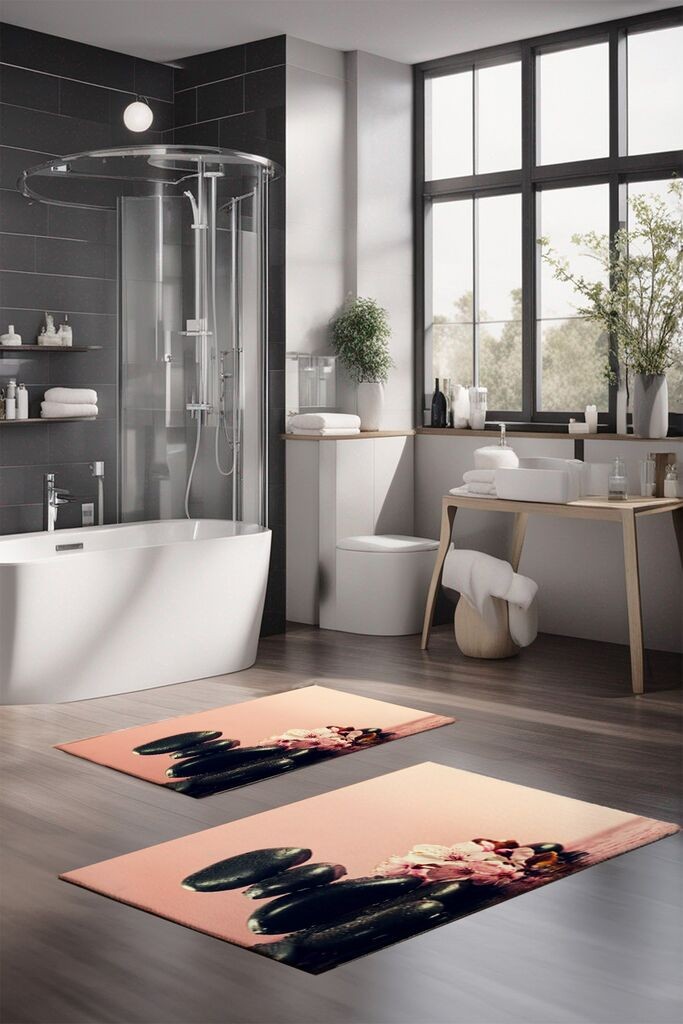 Комплет подлошки за бања L'essentiel Maison CT-5184, 2 парчиња, шарени