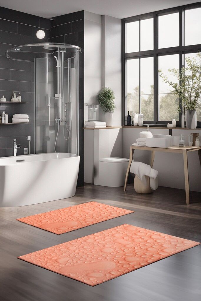 Комплет теписи за бања L'essentiel Maison CT-5354, 2 парчиња, светло розова