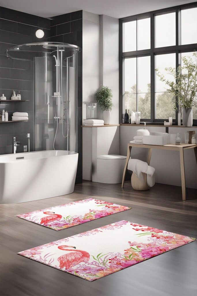 Комплет теписи за бања L'essentiel Maison CT-5214, 2 парчиња, шарени