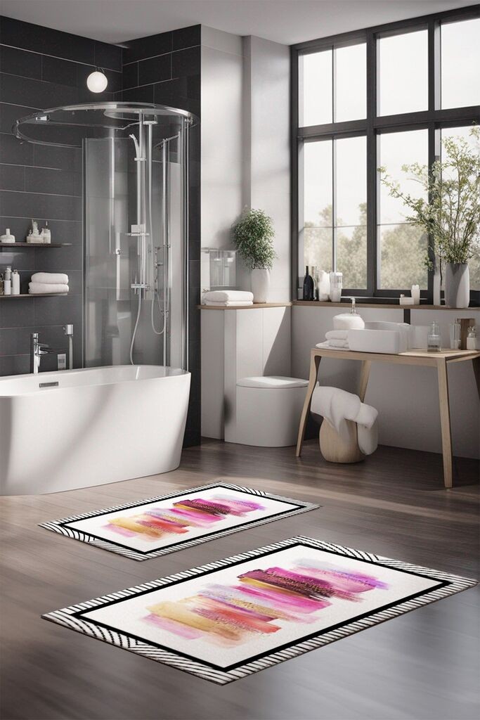 Комплет теписи за бања L'essentiel Maison CT-5092, 2 парчиња, шарени