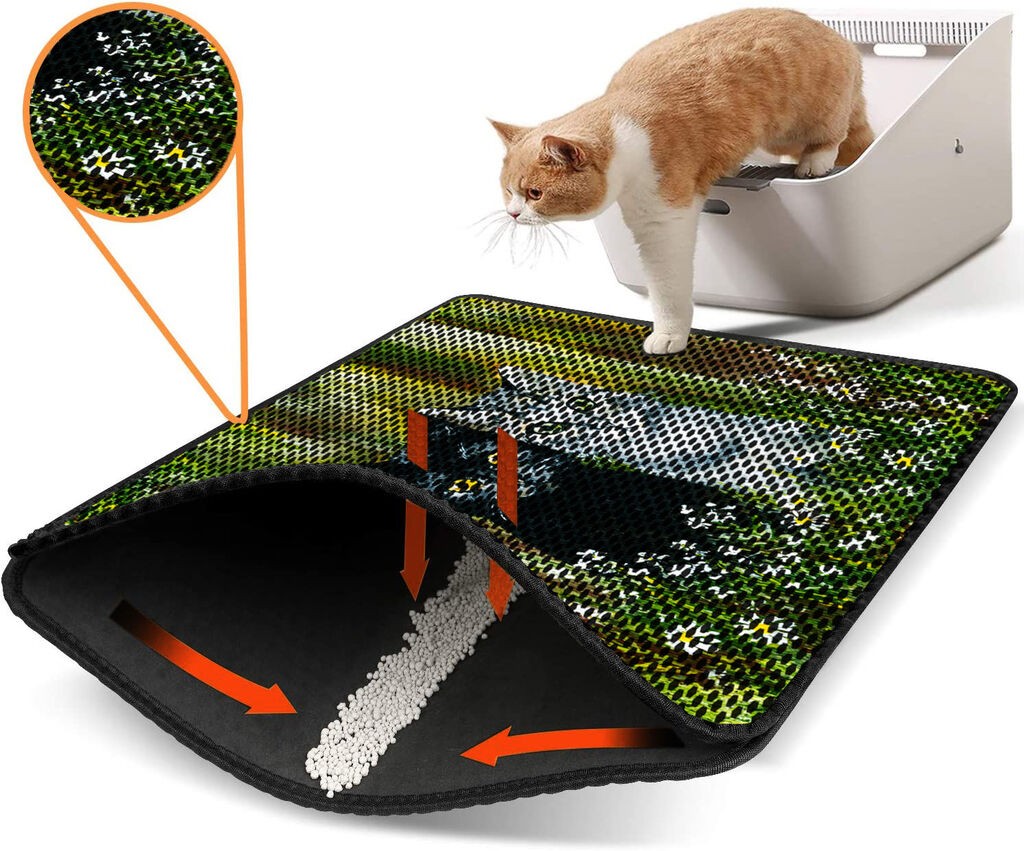 Aberto Design WC преграда за мачки Nrszn0124, 45 x 60 см, зелена