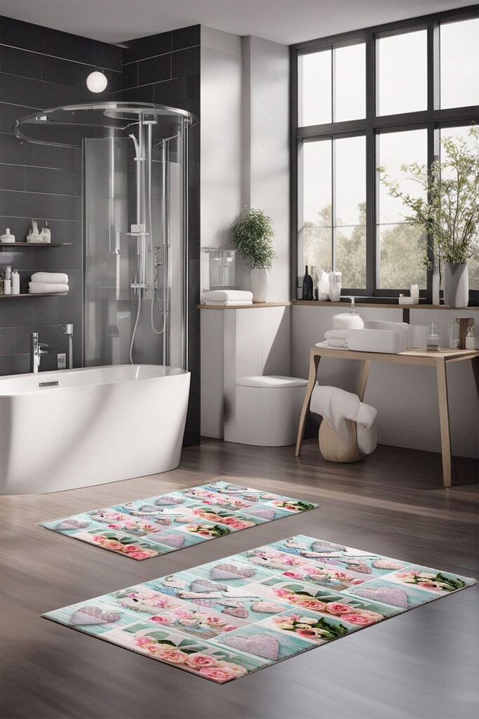 Комплет простирки за бања L'essentiel Maison CT-5259, 2 парчиња, шарени