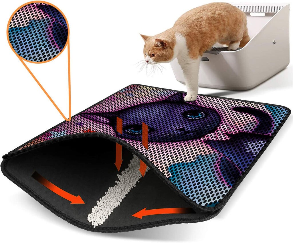 Aberto Design WC преграда за мачки Nrszn0112, 45 x 60 см, виолетова