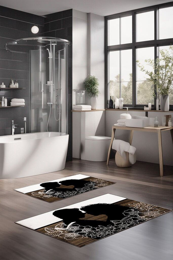 Комплет теписи за бања L'essentiel Maison CT-5160, 2 парчиња, шарени