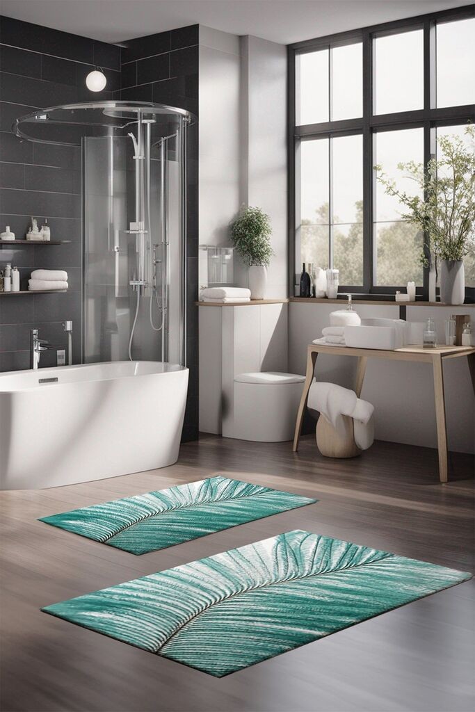 L'essentiel Maison Комплет килими за бања CT-5320, 2 парчиња, тиркизна