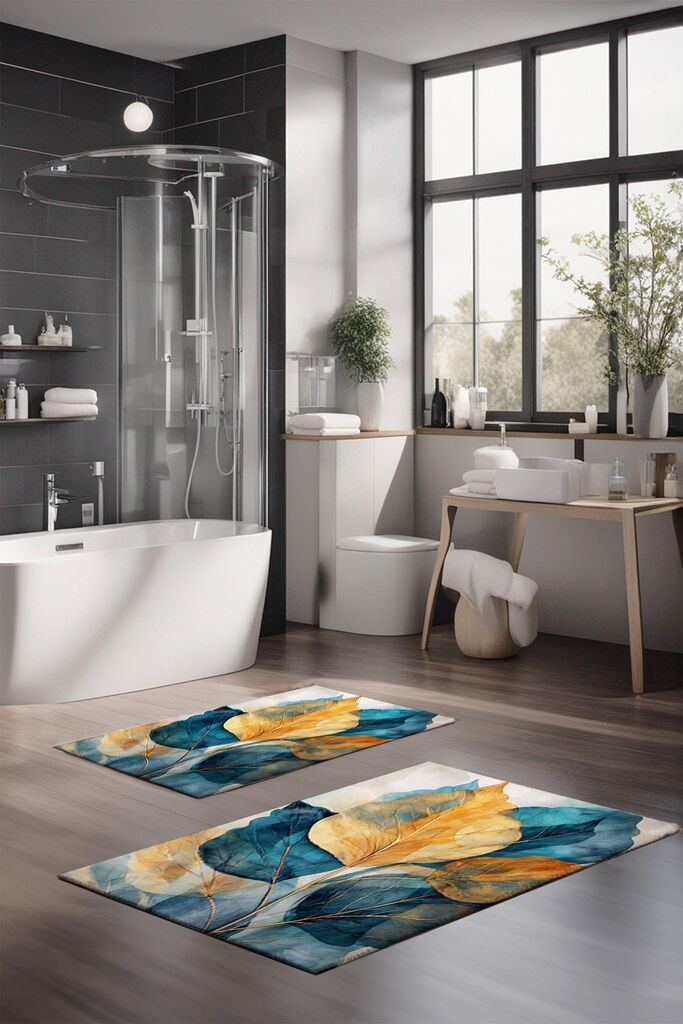 Комплет теписи за бања L'essentiel Maison CT-5411, 2 парчиња, шарени