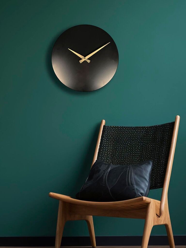 Wallity dzиден часовник 35Sivmet, 35x35 см, црн