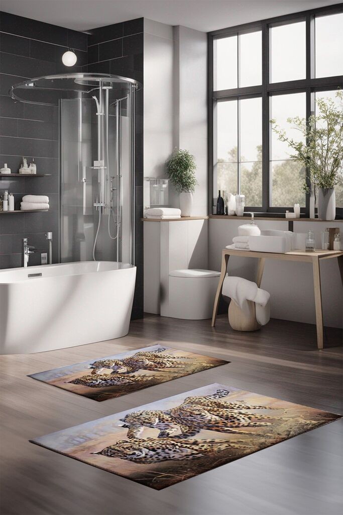 Комплет теписи за бања L'essentiel Maison CT-5287, 2 парчиња, шарени