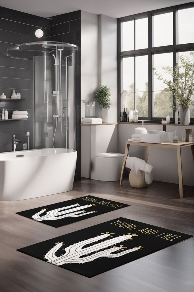 Комплет теписи за бања L'essentiel Maison CT-5285, 2 парчиња, шарени