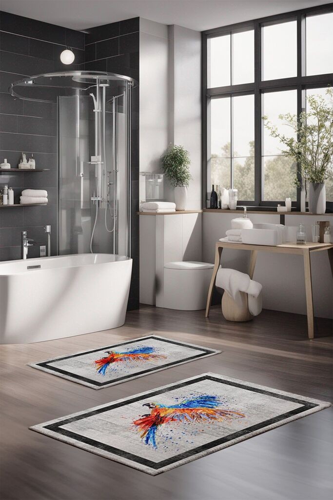 Комплет теписи за бања L'essentiel Maison CT-5364, 2 парчиња, шарени