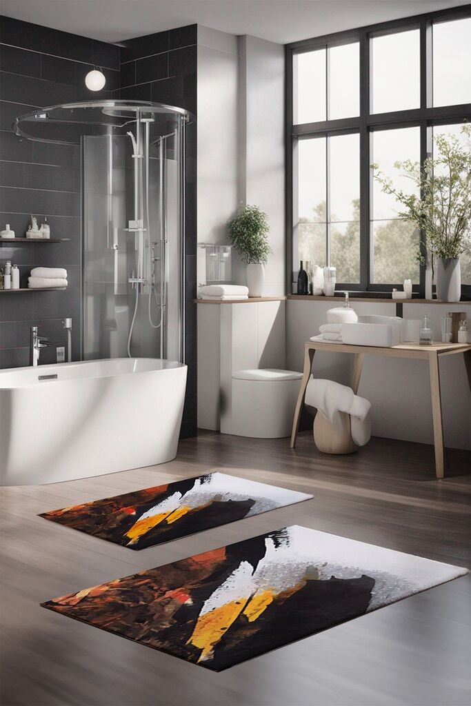 Комплет теписи за бања L'essentiel Maison CT-5016, 2 парчиња, шарени