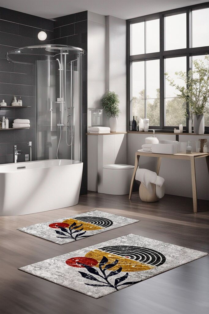 Комплет подлошки за бања L'essentiel Maison CT-5406, 2 парчиња, шарени