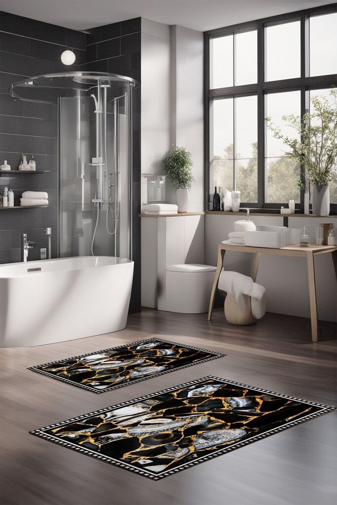 Комплет теписи за бања L'essentiel Maison CT-5089, 2 парчиња, шарени