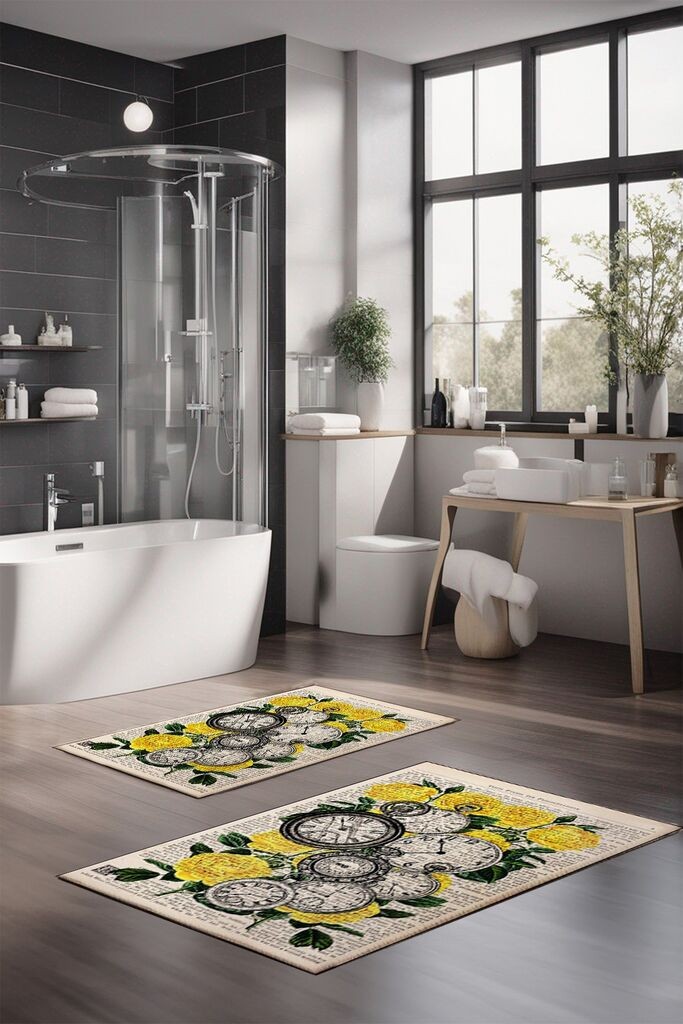 Комплет теписи за бања L'essentiel Maison CT-5358, 2 парчиња, шарени