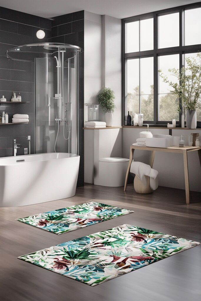 Комплет теписи за бања L'essentiel Maison CT-5323, 2 парчиња, шарени