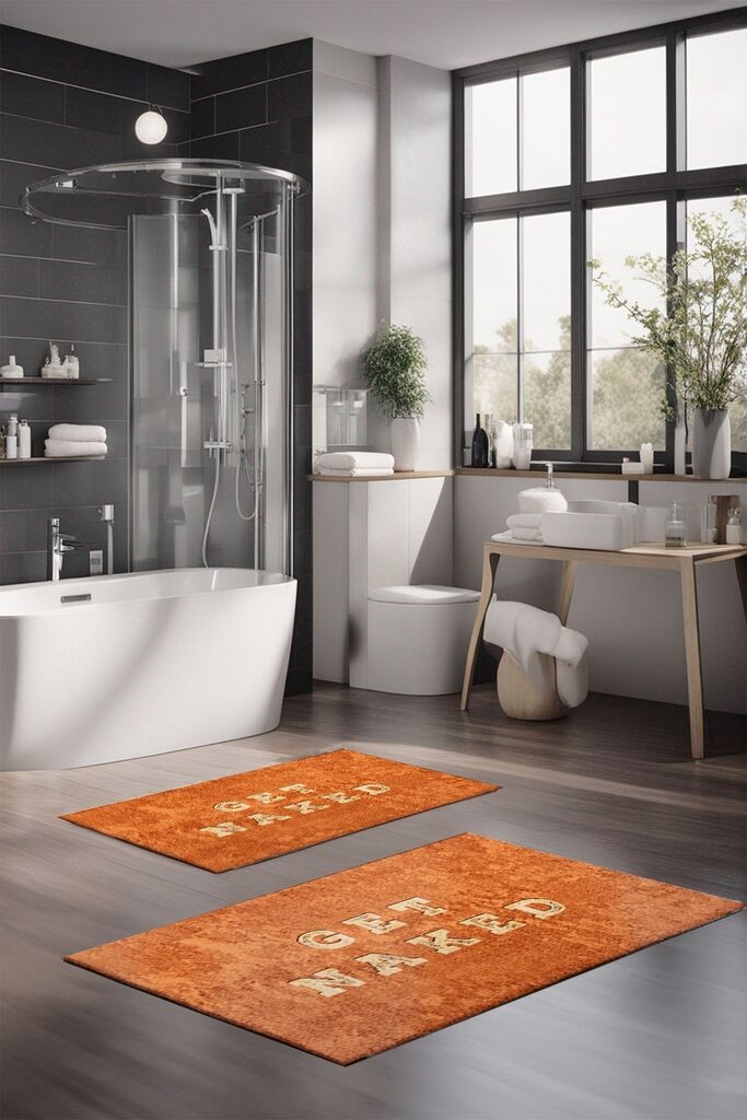 Комплет душеци за бања L'essentiel Maison CT-5400, 2 парчиња, портокалова