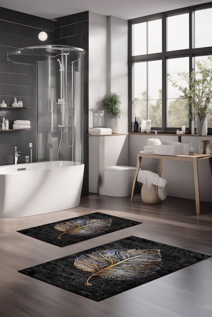 Комплет теписи за бања L'essentiel Maison CT-5405, 2 парчиња, бели