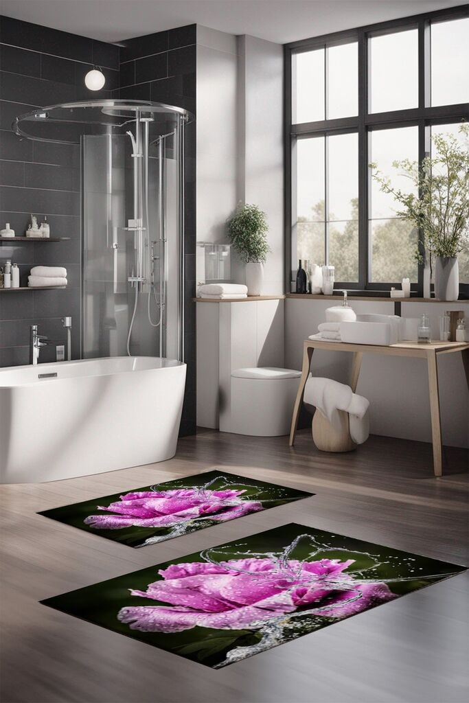 Комплет подлоги за бања L'essentiel Maison CT-5149, 2 парчиња, шарени