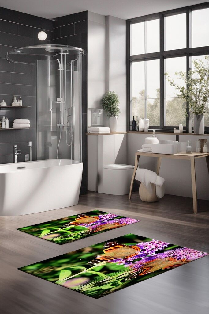 Комплет подлоги за бања L'essentiel Maison CT-5111, 2 парчиња, шарени