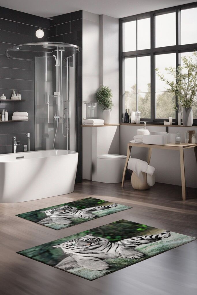 Комплет простирки за бања L'essentiel Maison CT-5122, 2 парчиња, шарени